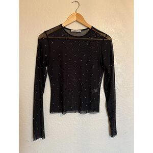 Wild Love Mesh and Rhinestone Top - Medium